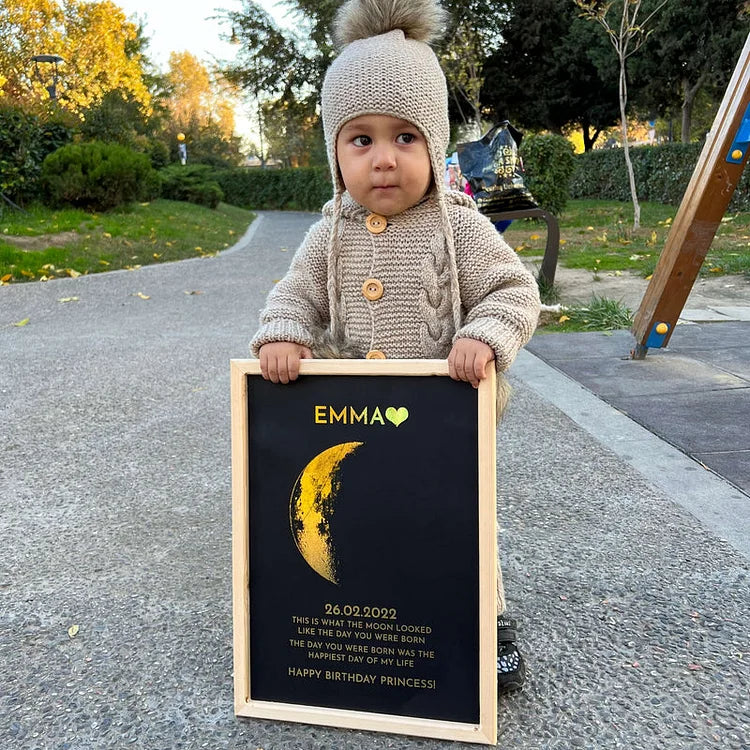 Toile Personnalisée Art Lunaire