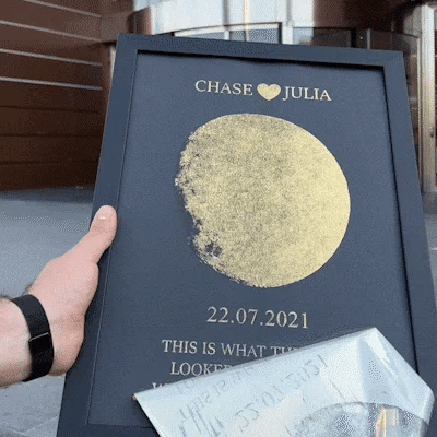 Toile Personnalisée Art Lunaire