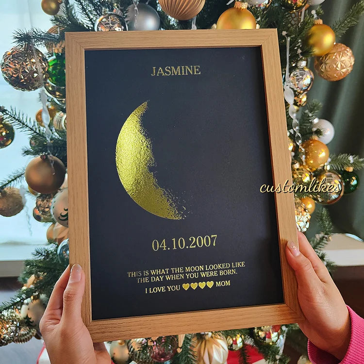 Toile Personnalisée Art Lunaire