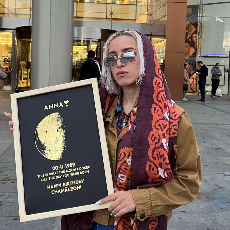 Toile Personnalisée Art Lunaire