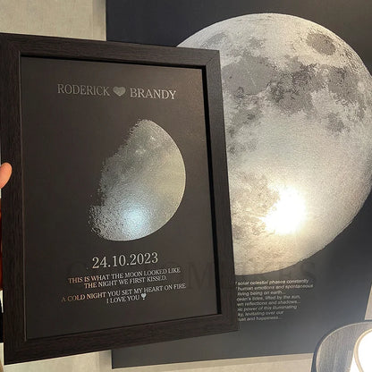 Toile Personnalisée Art Lunaire