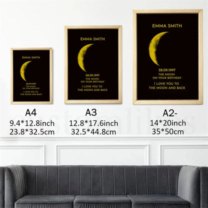Toile Personnalisée Art Lunaire